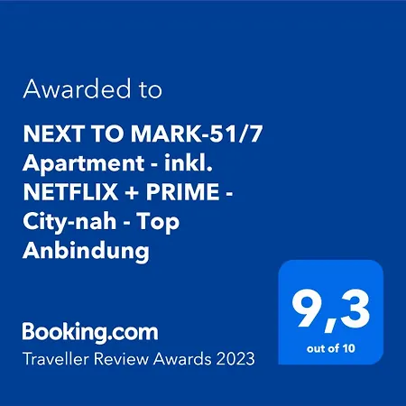 Next To Mark-51/7 - Inkl. Netflix + Prime - City-nah - Anbindung